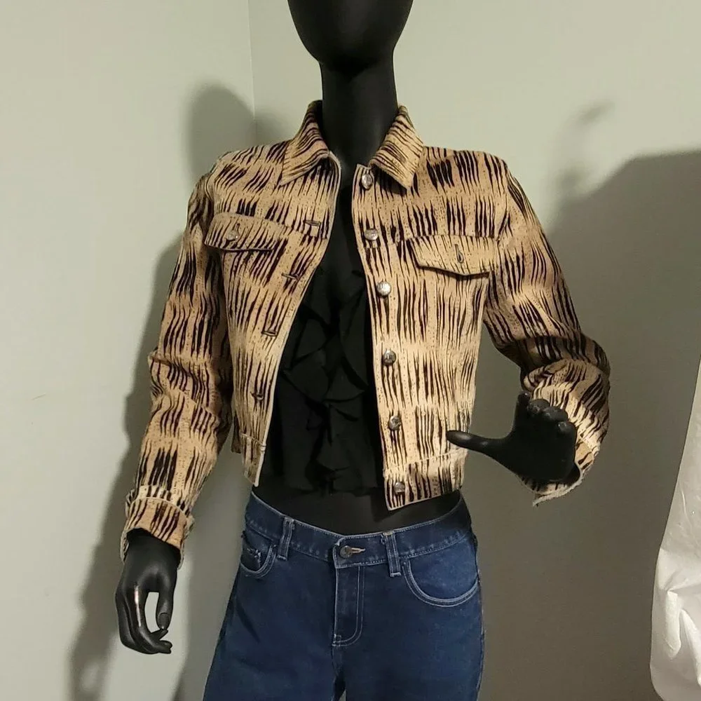 NWT Vintage FENDI SELLERIA Pony Hair Jungle Jacket - Picture 10 of 15